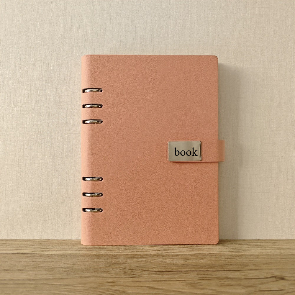 Personalized A5PU Leather Notebook Customized Name Glossy Surface