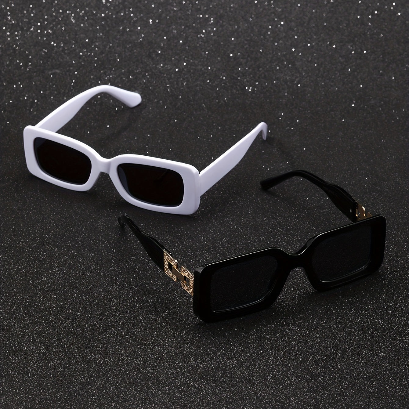 Men's Full Frame Square Sunglasses Set