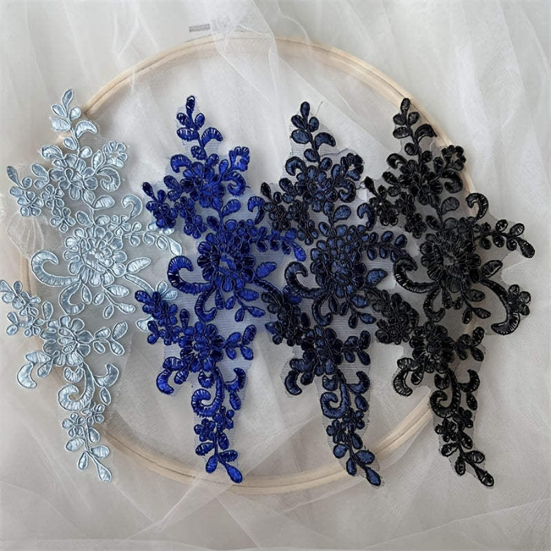 Colorful Car Bone Pair Flower Lace Wedding Dress Accessories