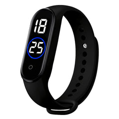 Student Touchscreen LED Sports Watch PVC Strap 24hr Display