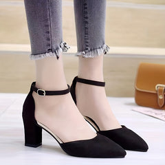 Women's Solid Wedges Sandals Point Toe Strappy Back Shoes