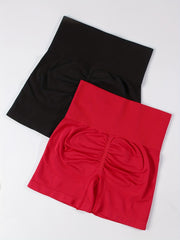 2 Pack High Waist Skinny Shorts for Women