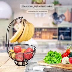 Stylish Fruit Basket with Banana Hanger for Kitchen Decoration