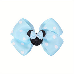 Cartoon Mouse Ear Bow Hair Clips for Holiday Party Girls Gift