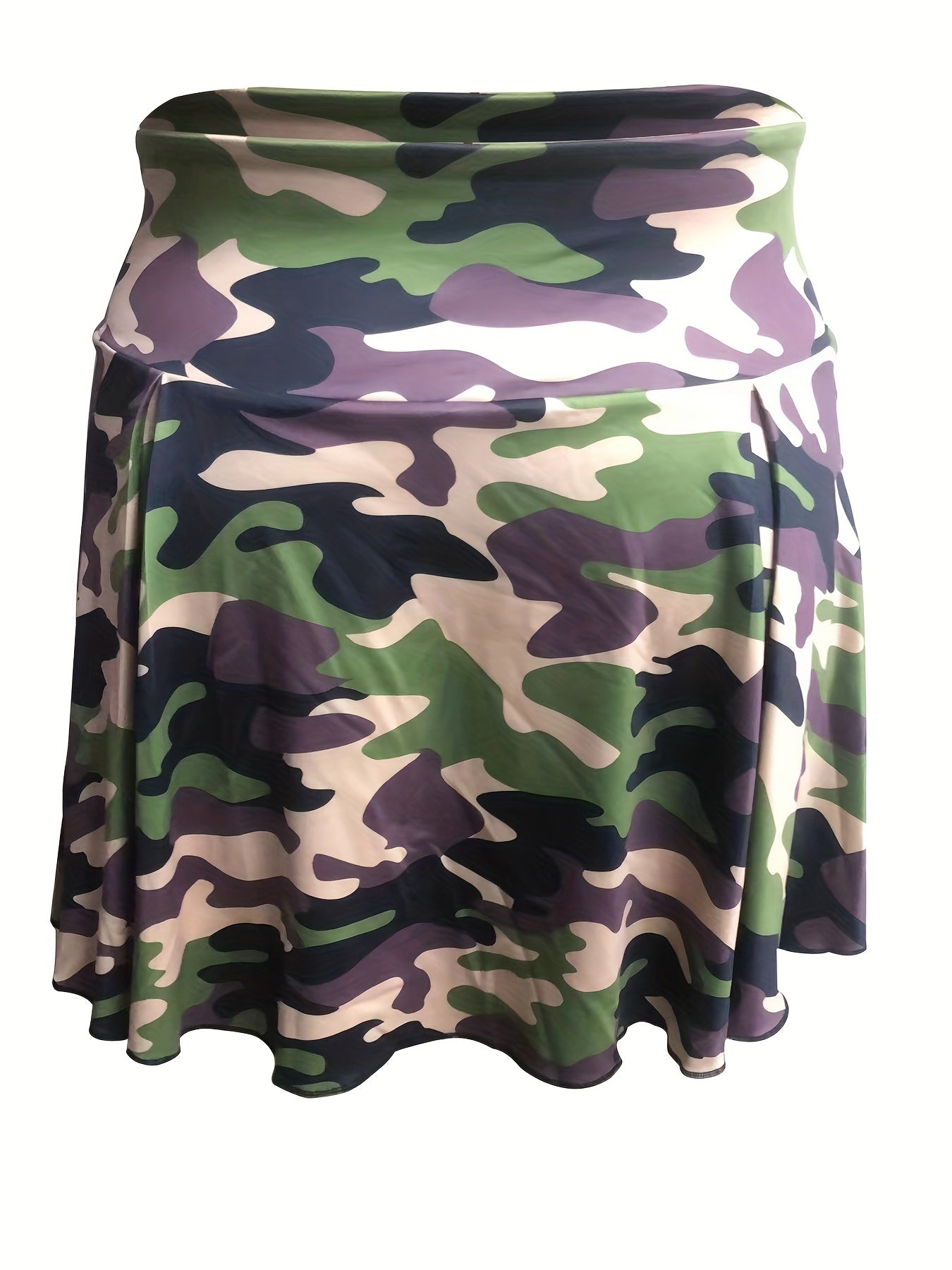 Camo Print High Rise Tennis Mini Skort