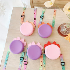Cartoon Rainbow Crossbody Bag with Colorful Straps