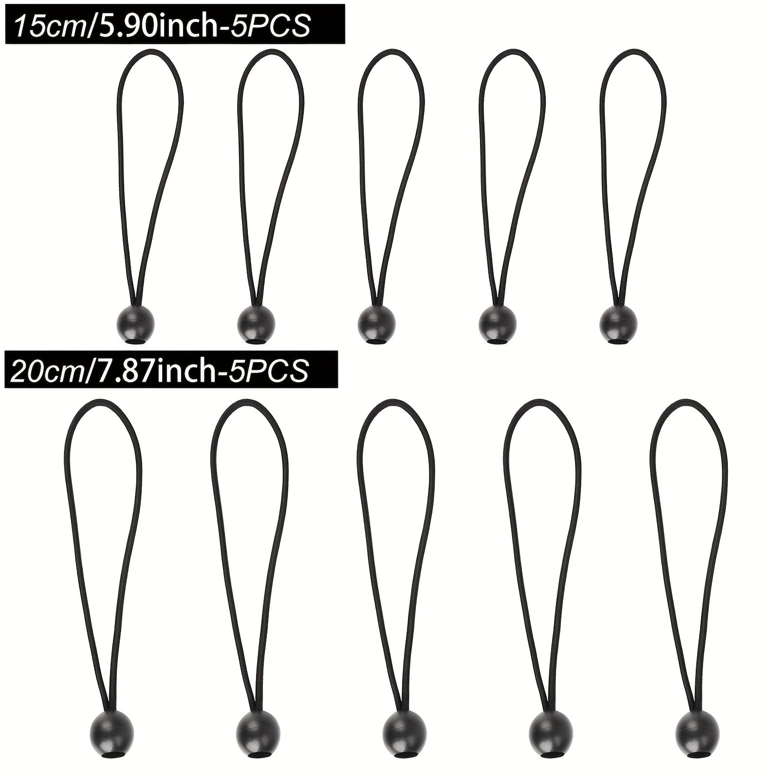 30pcs Ball Bungee Cords Elastic Bungee Straps Tarp Tensioner For Tents