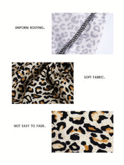 4 Pack Plus Size Leopard Print Soft Briefs Set