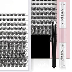 144 Pcs Cluster Eyelash Extension Kit D Curl Volume Wispy Lashes