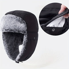 Winter Trapper Hat Rabbit Velvet Warm Outdoor Ski Hat