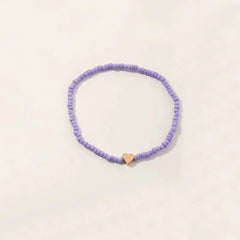 Girls Colorful Foot Anklet Bracelets with Heart Accessories
