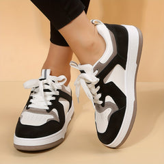 Women's Lace Up Stitching Sneakers Lightweight Shoes