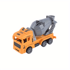 Kids Pull Back Engineering Excavator Mixing Car Model