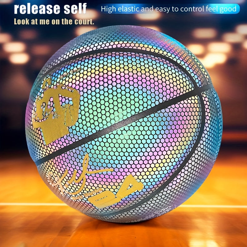 Size 7 Reflective Colorful Basketball Anti Slip Wear resistant Ball