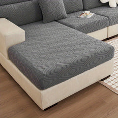 Solid Jacquard Stretch Sofa Slipcover Elastic Band Furniture Protector Sofa Cove