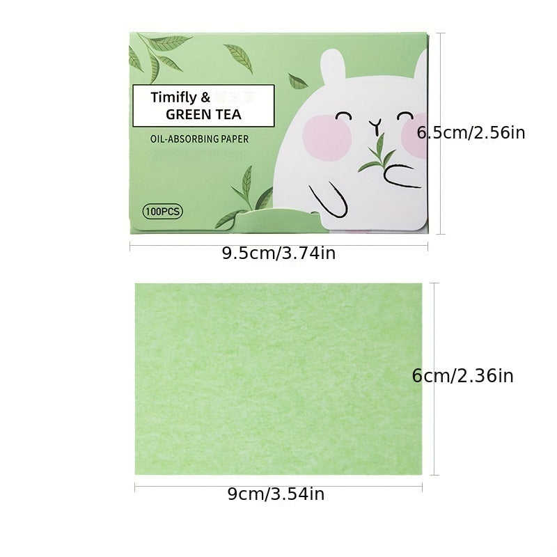 Green Tea Blotting Sheets Absorbing Paper 100 Pcs