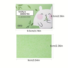 Green Tea Blotting Sheets Absorbing Paper 100 Pcs