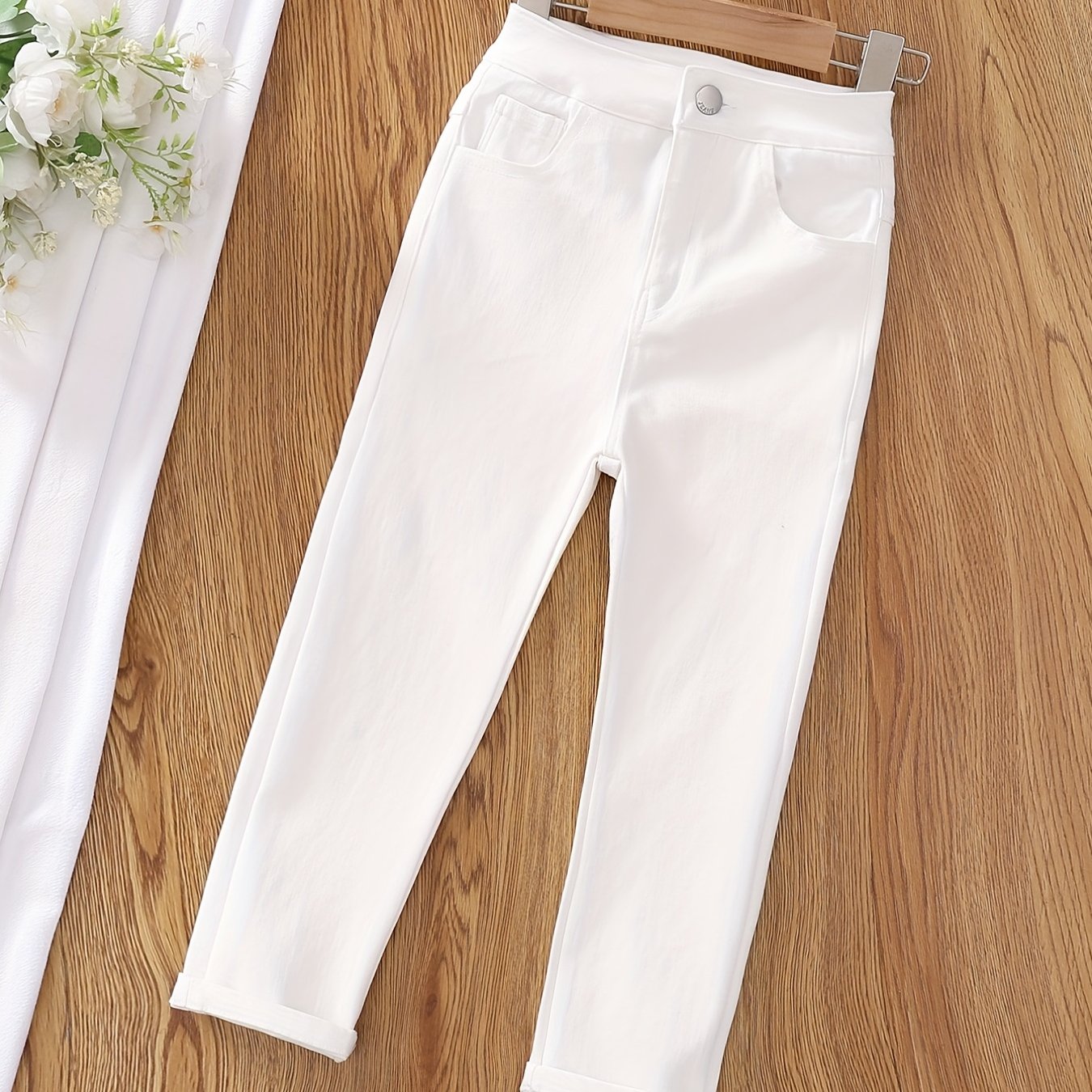 Toddler Girls Skinny Jeans Stretchy Tight Trousers Slim Fit Kids Clothes