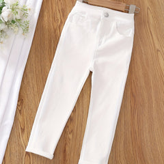 Toddler Girls Skinny Jeans Stretchy Tight Trousers Slim Fit Kids Clothes