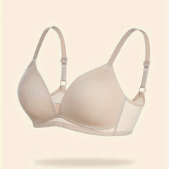 Comfy Wireless Push Up Bra Breathable Solid Women's Lingerie