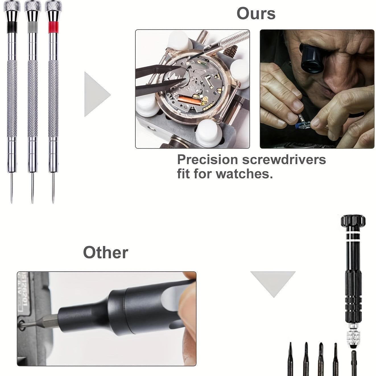 147-Piece Watch Repair Tool Set with Carrying Pouch