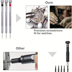 147-Piece Watch Repair Tool Set with Carrying Pouch