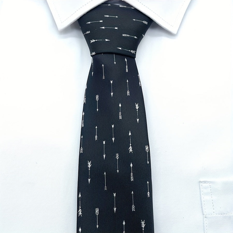 1pc Men's Arrow Print Necktie Business Necktie