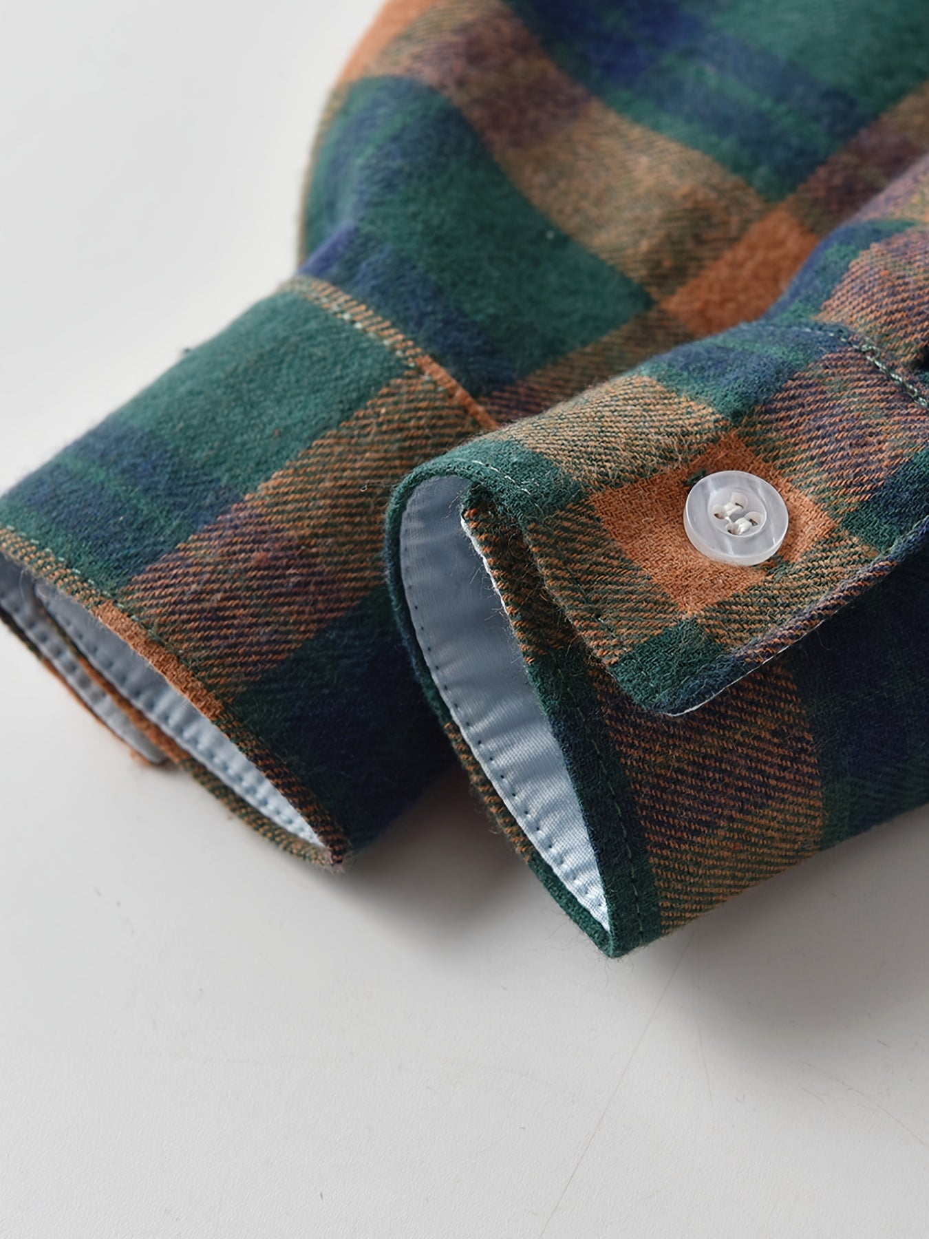Boys Flannel Plaid Button Up Shirt