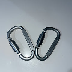 2pcs Aluminum D Ring Locking Buckle for Camping & Hiking