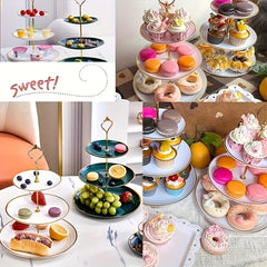 3 Layer Serving Platter Fruit Snack Tray Melon Fruit Snack Tray Hollow Plate