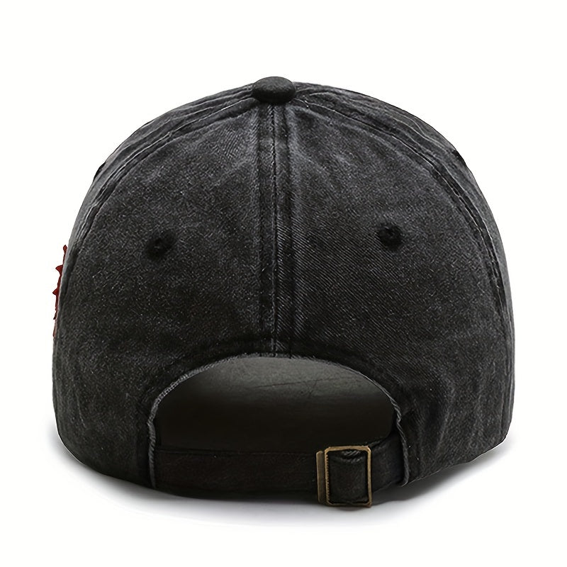 Men's Retro Baseball Cap Letter Embroidery Peaked Cap