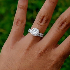 Zircon Inlaid Decorative Wedding Bridal Ring