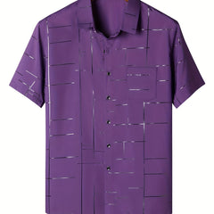 Men's Button Up Shirt Short Sleeve Summer Casual Top