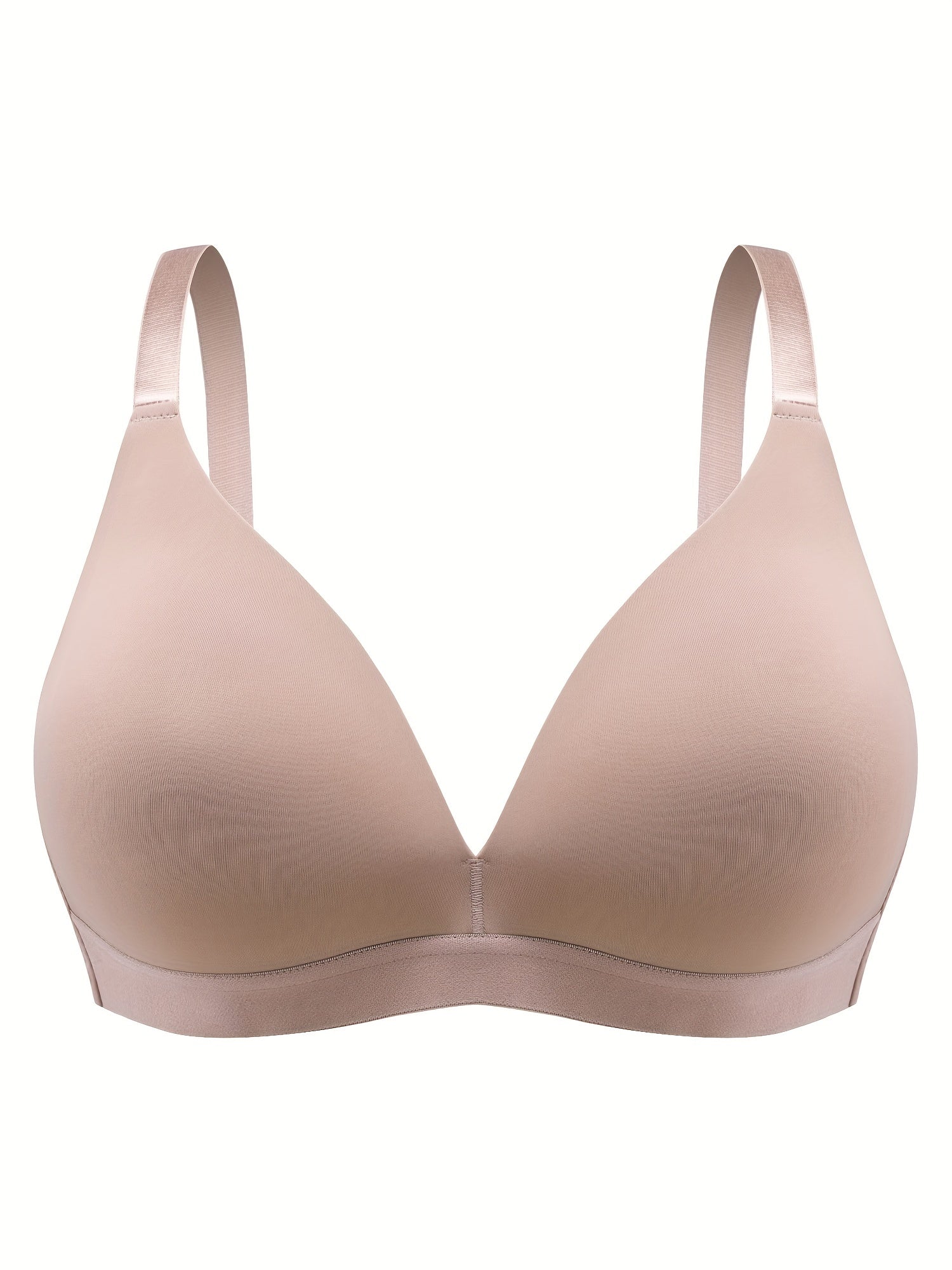 2 Pack Plus Size Seamless Wireless T-Shirt Bra Set