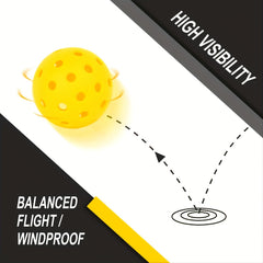 Professional Outdoor Training Pickle Ball - High Elastic 26/40 Hole Pickballs