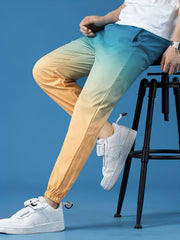 Men's Ombre Drawstring Joggers Loose Fit Pants for Spring Autumn