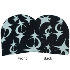 Y2K Star Pattern Knitted Hat Warm Beanie Hat Hip Hop Hat