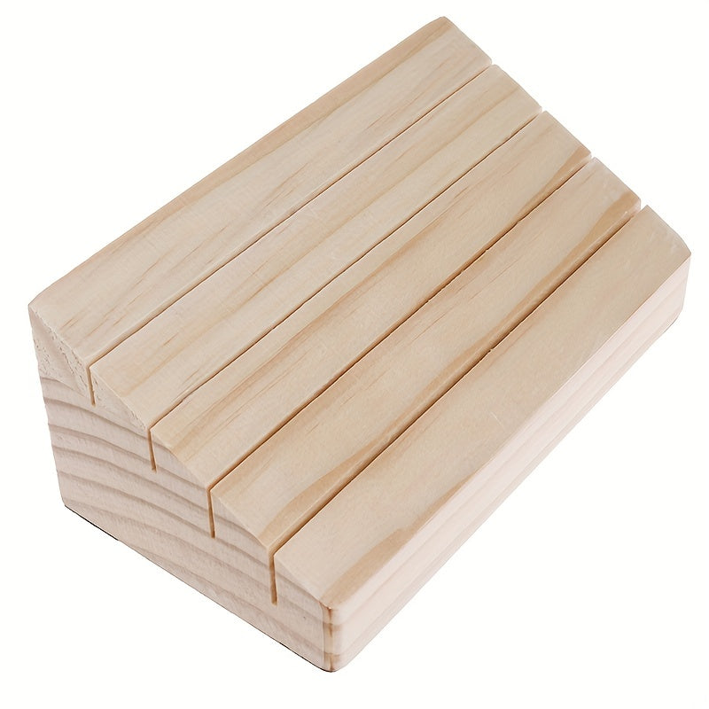 Wooden Poker Card Holder Stand for Parties