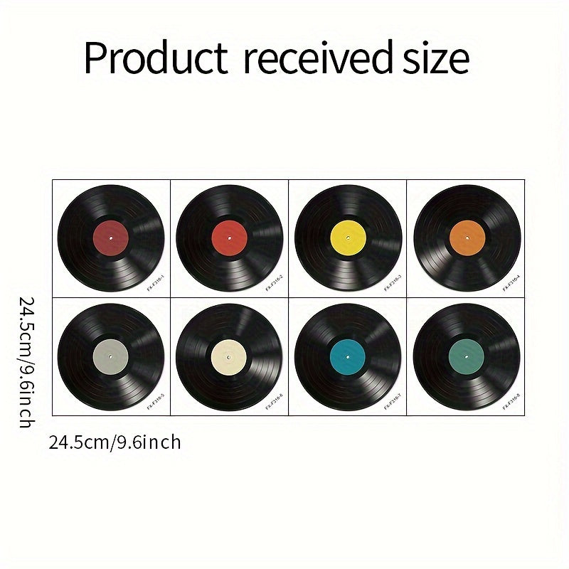 8pcs Vinyl Record Wall Stickers Home Wall Decoration