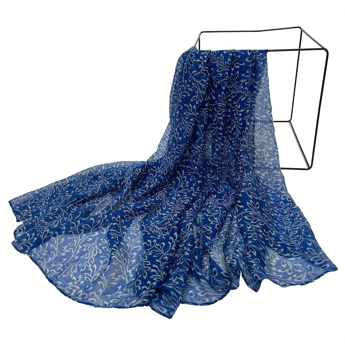 Boho Floral Print Scarf Hijab Thin Breathable Shawl Casual Windproof Head Wrap