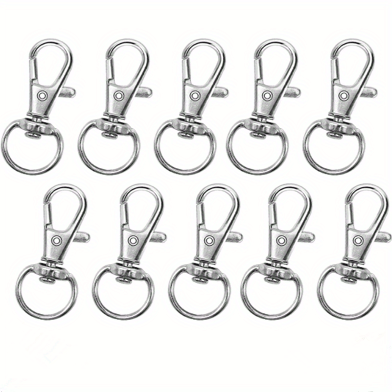 10pcs Lobster Clasps Kit For Keychain Making Metal Buckle Hook Lobster Claw