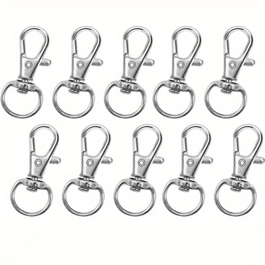10pcs Lobster Clasps Kit For Keychain Making Metal Buckle Hook Lobster Claw