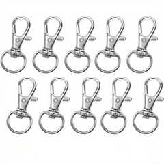 10pcs Lobster Clasps Kit For Keychain Making Metal Buckle Hook Lobster Claw