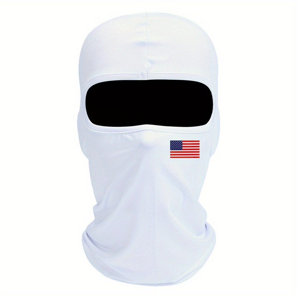 American Flag Print Mask Hood Balaclava Hat Windproof Sun Hat