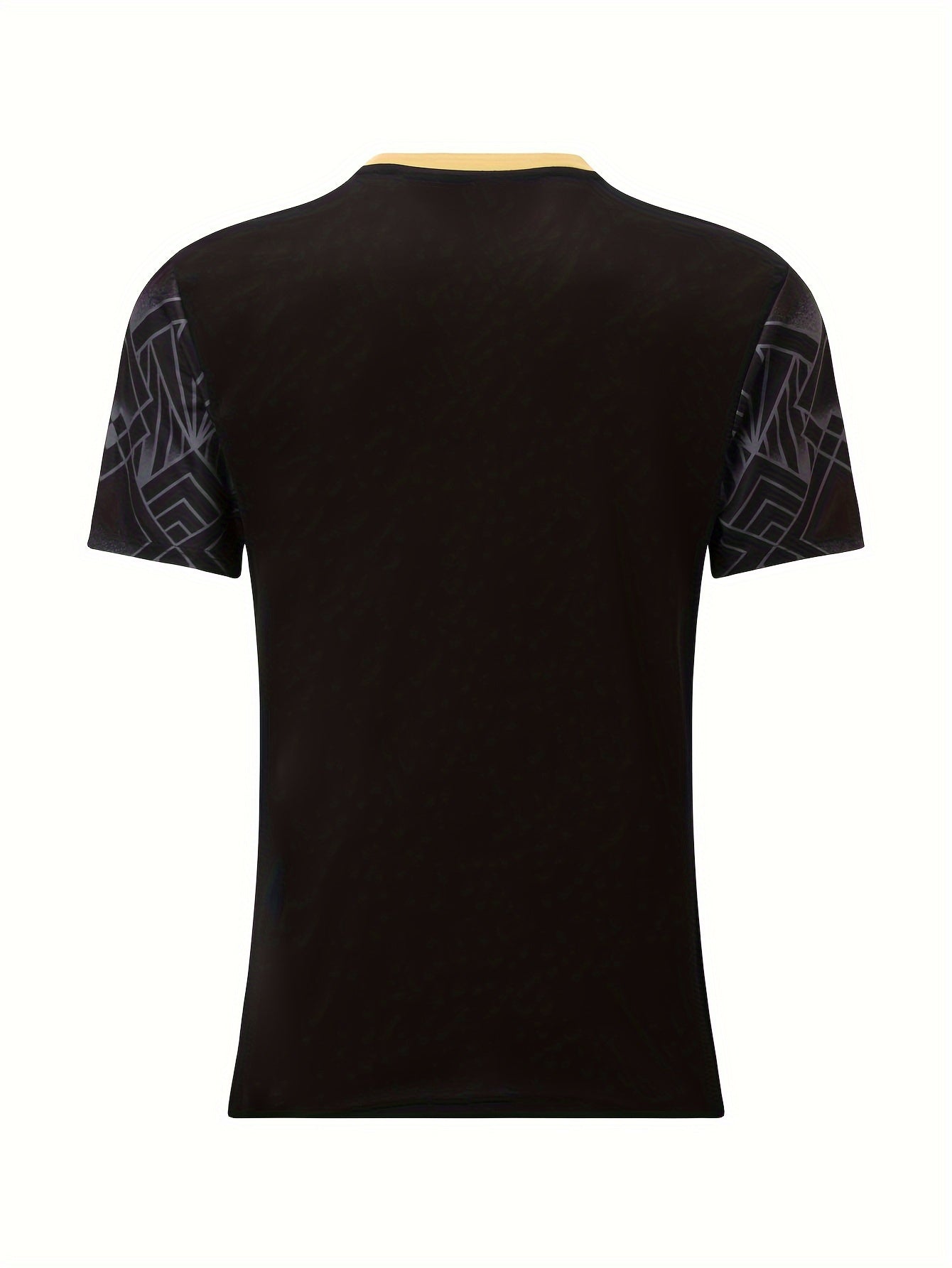 Men's Geometric Print Football Jersey Short Sleeve Soccer Club Uniform