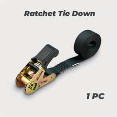 2pcs 2 X 299 Ratchet Tie Down No Hook Polyester Webbing TPR Grip