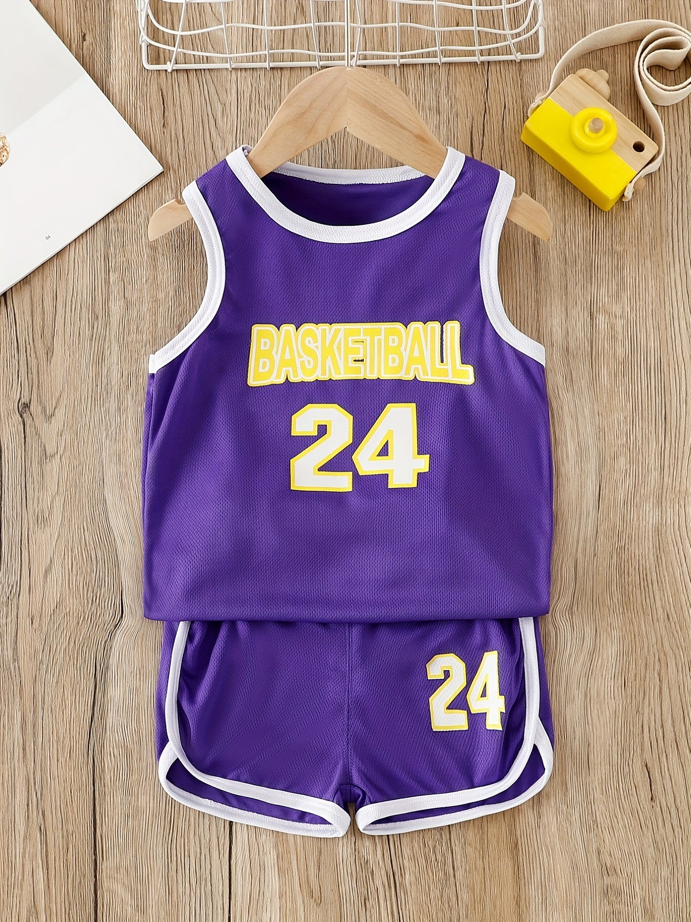 Boy's Basketball Suit No. 24 Tank Top & Shorts Set