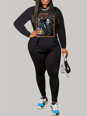 Women's Plus Size Halloween 2 Piece Set