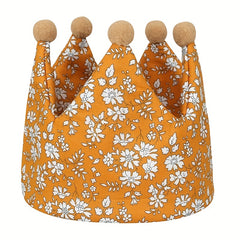 Baby Birthday Floral Crown Hat With Pom Pom Gift