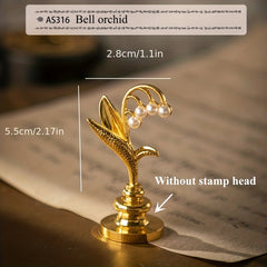 DIY Wax Seal Handle Brass Stamp Tool Christmas Decoration Art Craft